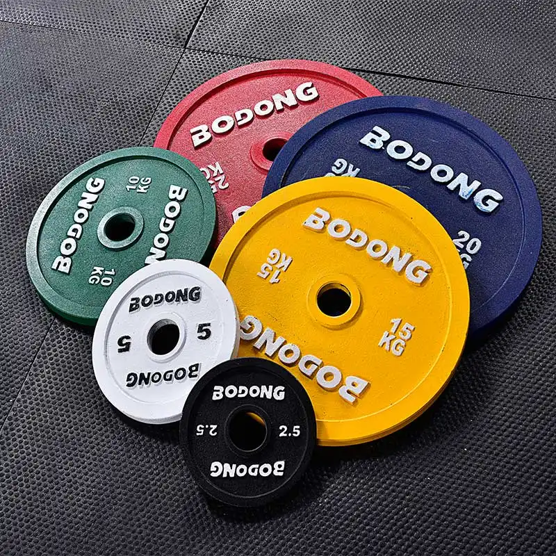 China Competition Cast Iron Calibrated Strength Training Fitness Lifting Factory Barbell Gym Equipment Weight Plate Manufacture Factory Price