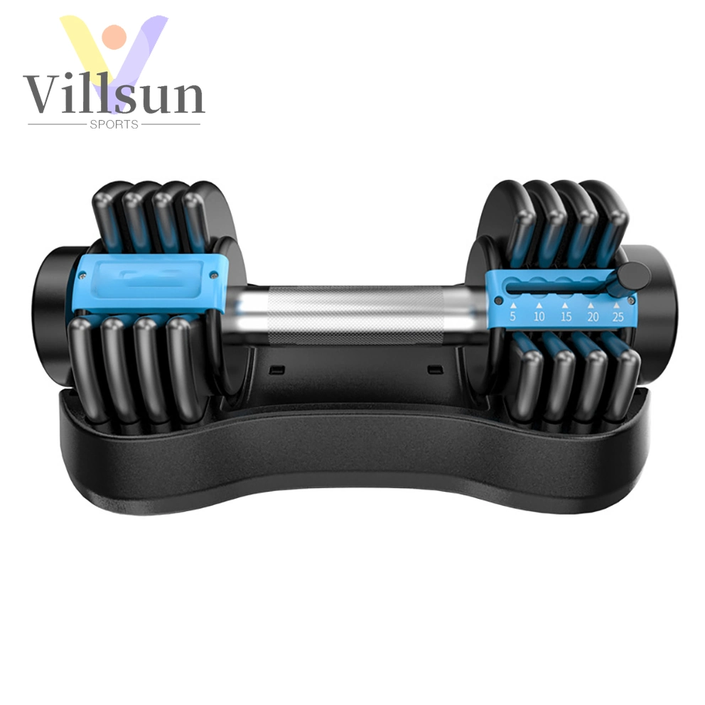 Workouts Adjustable Dumbbell 25lb for Multiweight Options with Anti-Slip Metal Handle