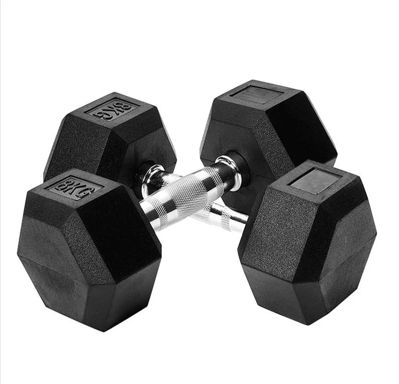 Wholesale Power Training Hex Weight Lifting Rubber Coated Power Training Sport Lifting Gym Dumbbell Set