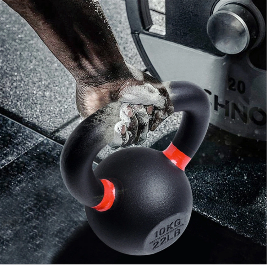 Gravity Powder Painted Cast Iron Kettlebell with Color Strip Owder Coated Casting Iron Kettlebell Cast Iron Kettlebell