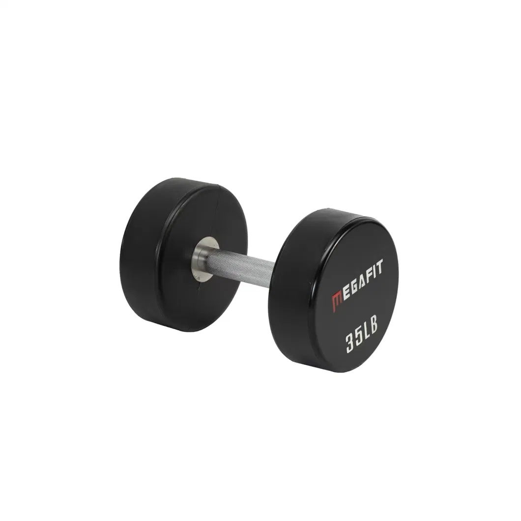 High Quality Custom Deluxe CPU Equipment Gym Fitness Urethane Round Head Dumbbell Pound System