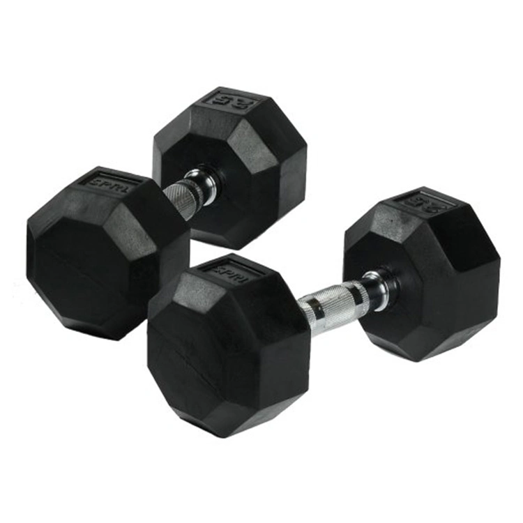 Gym Equipment Fixed Rubber Coated Hex Dumbbell Osf005 Free Weights