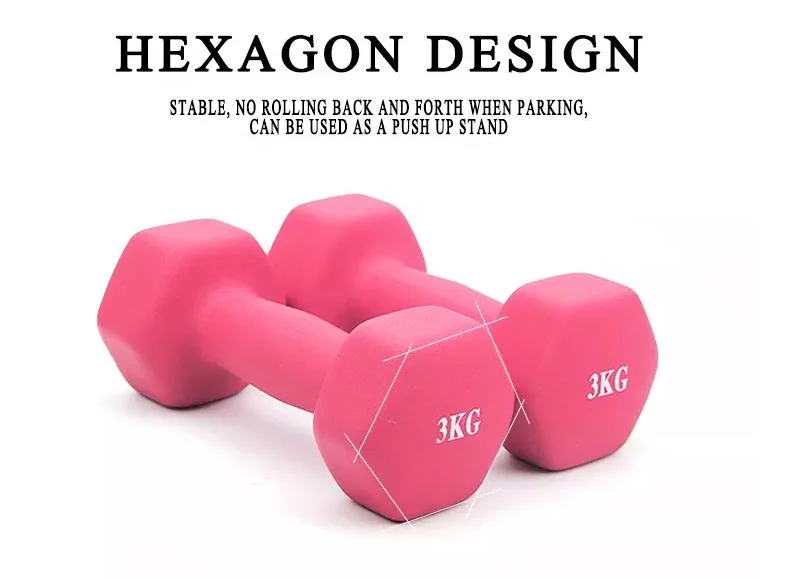 Promotion Women Dumbbell Set for Home Gym Fitness Equipment Plastic DIP Dumbbells