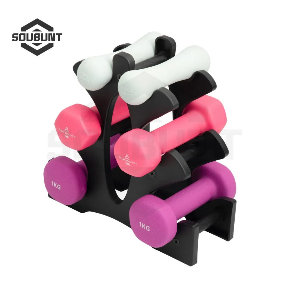 Color Neoprene Dipped Weight Training Matte Hex Dumbbells