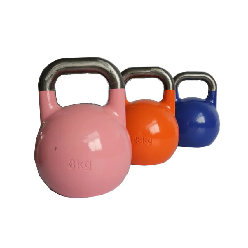 Gravity Powder Painted Cast Iron Kettlebell with Color Strip Owder Coated Casting Iron Kettlebell Cast Iron Kettlebell