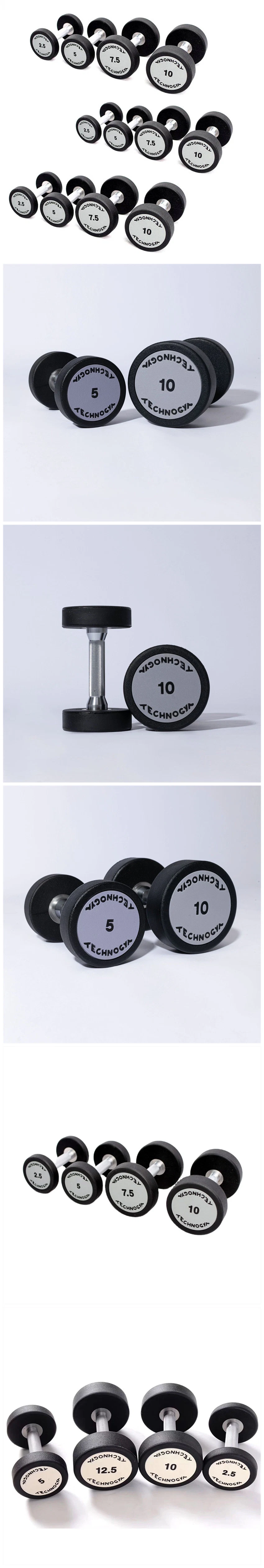 Custom China Dumbbell Barbell Set Factory Wholesale Gym Equipmen High Quality Cast Ironround Head Fixed Technology CPU PU Dumbbell Sets Both with Kg and Lb