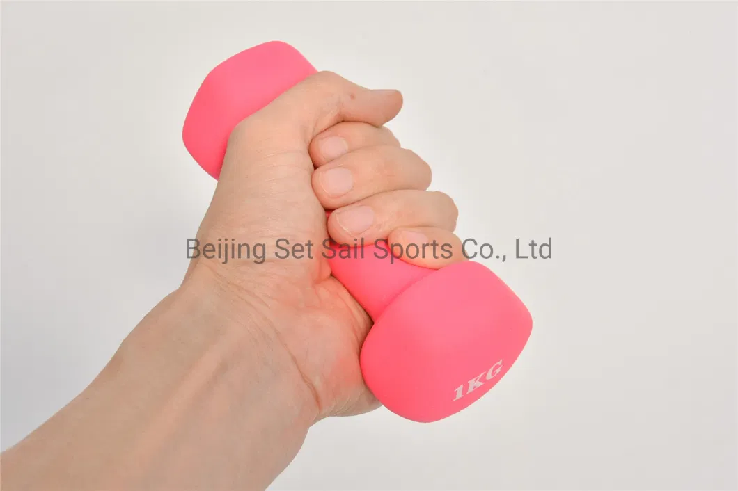 Colored Neoprene Coated Dumbbell Set with Storage Box