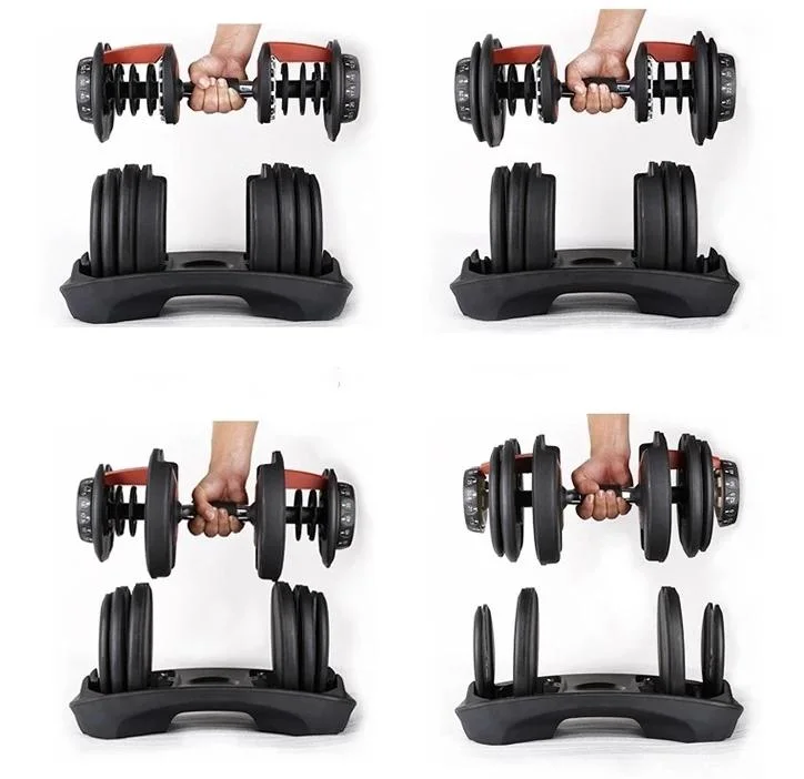 Ad-18 2021 Hot Selling Sports Equipment 90lb Automatically Adjustable Dumbbell Set for Body Building