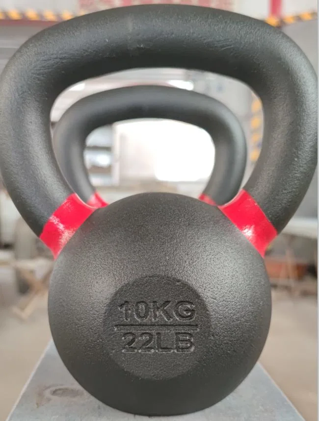Full-Body Workout Black Textured Kettlebell with Kg Markings