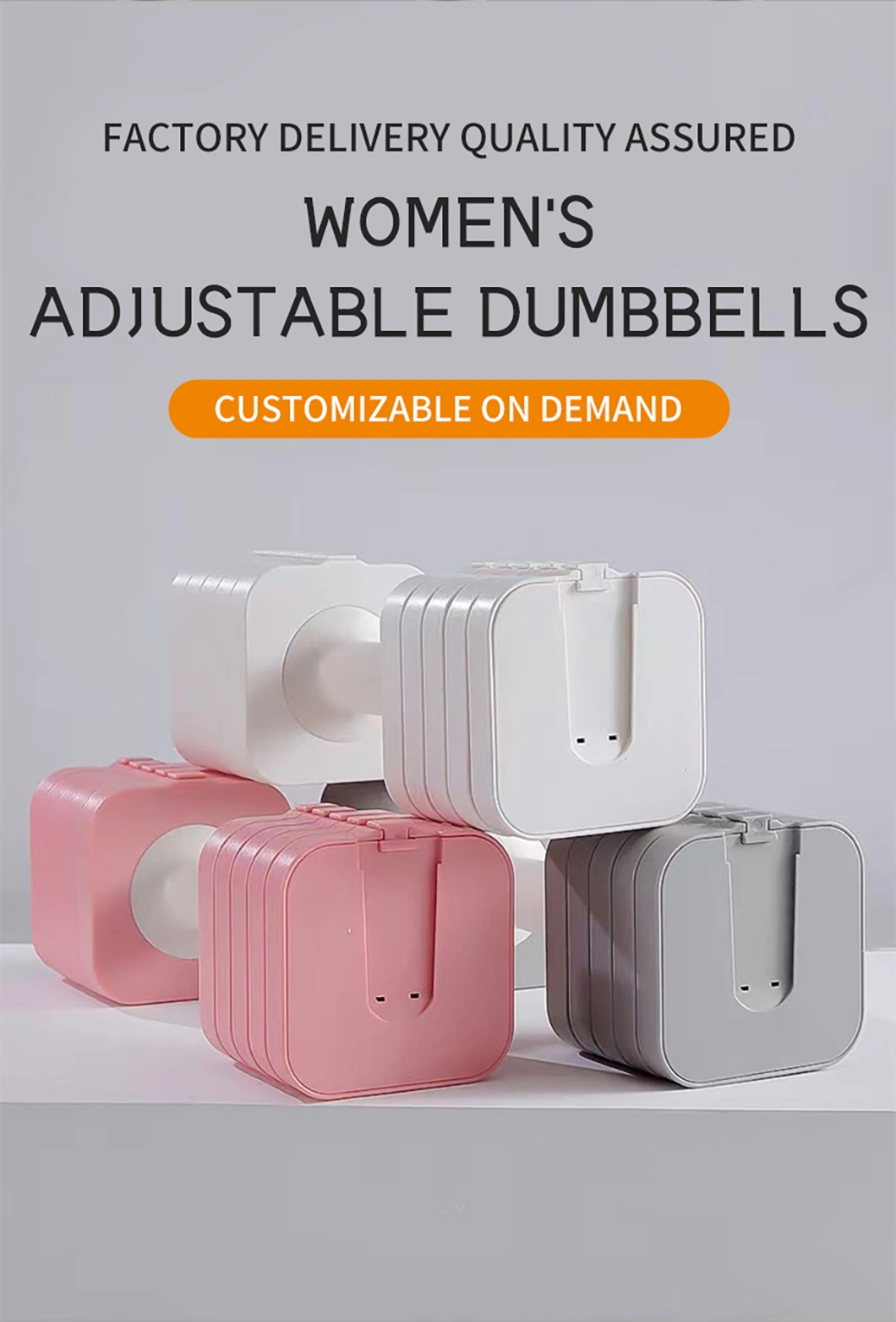 Wholesale Colorful 5kg Pair Small Dumbbells ABS Cast Iron Adjustable Dumbbell for Woman New Arrival Dumbbell Adjustable