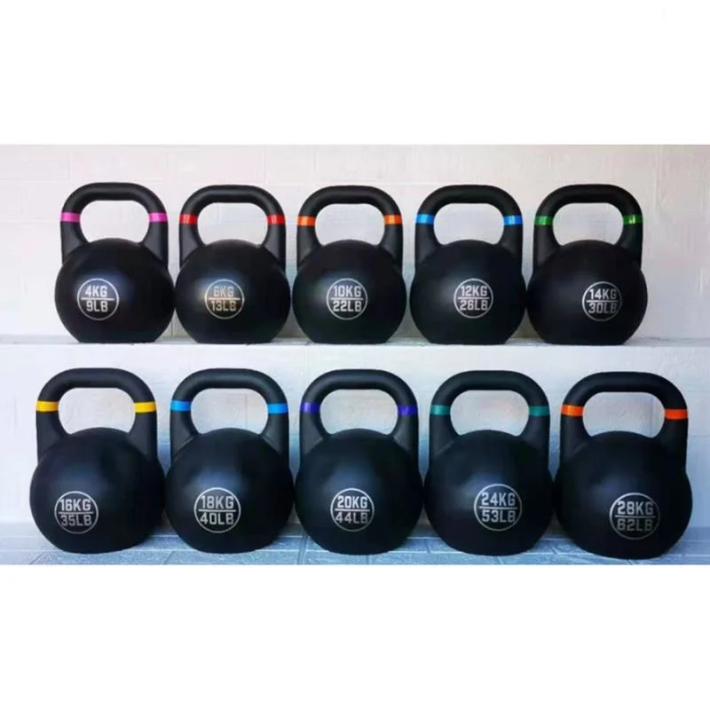 Woman and Man Black Competition Kettlebell 4-32kg of Same Size