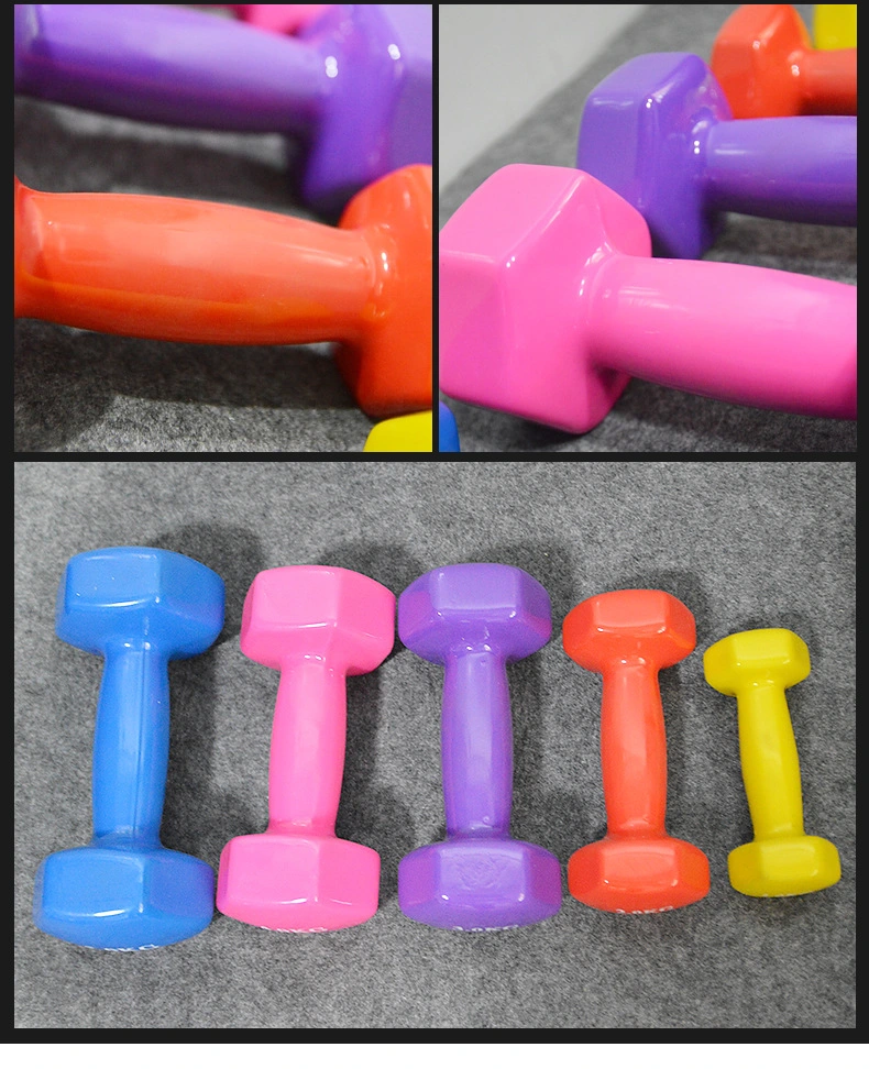 Gym Weightlifting Vinyl Hex Dumbbell Lady Dumbbell