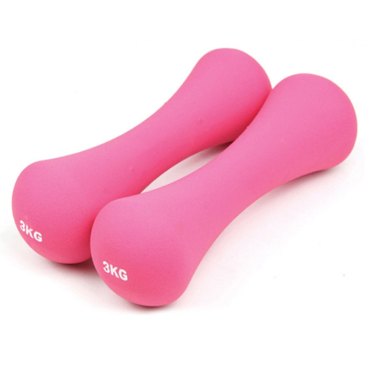 New Gym Goods Fitness Equipment Manufacture Women Body Building Weight Lifting Bone Shape Neoprene Dumbbell Gym Dumbbell