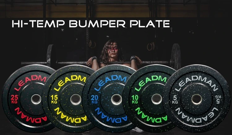 Customized Factory Hot Sale Gym Fitness Equipment Barbell Plate with Colored Crumb