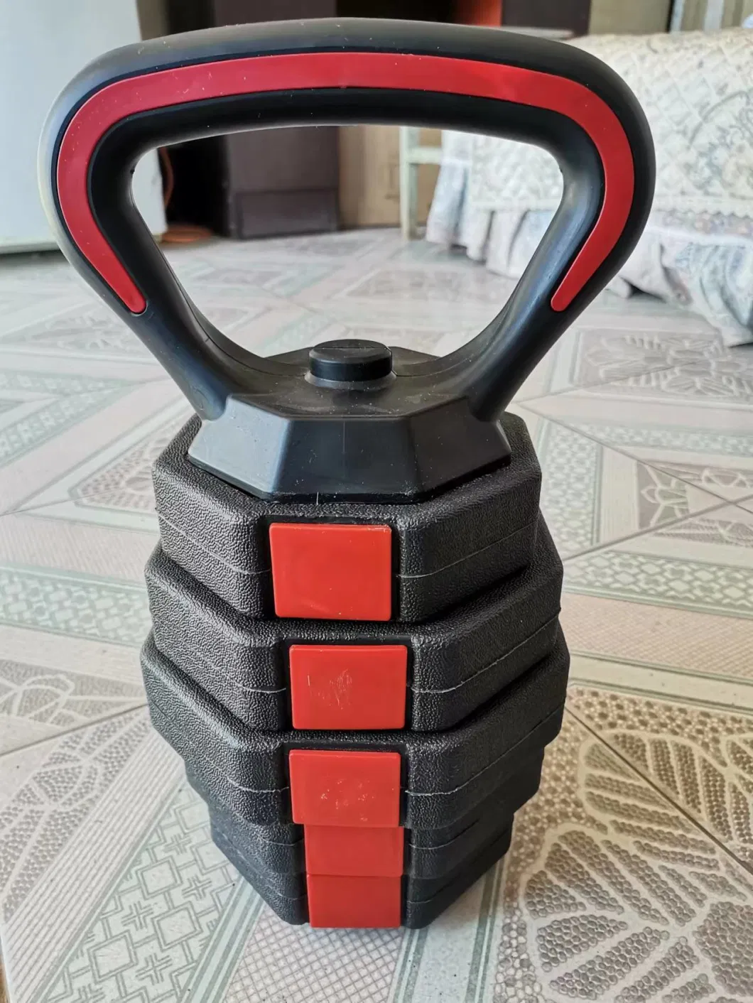 15kg Environment Friendly Adjustable Vinyl Coated Cement Dumbbell