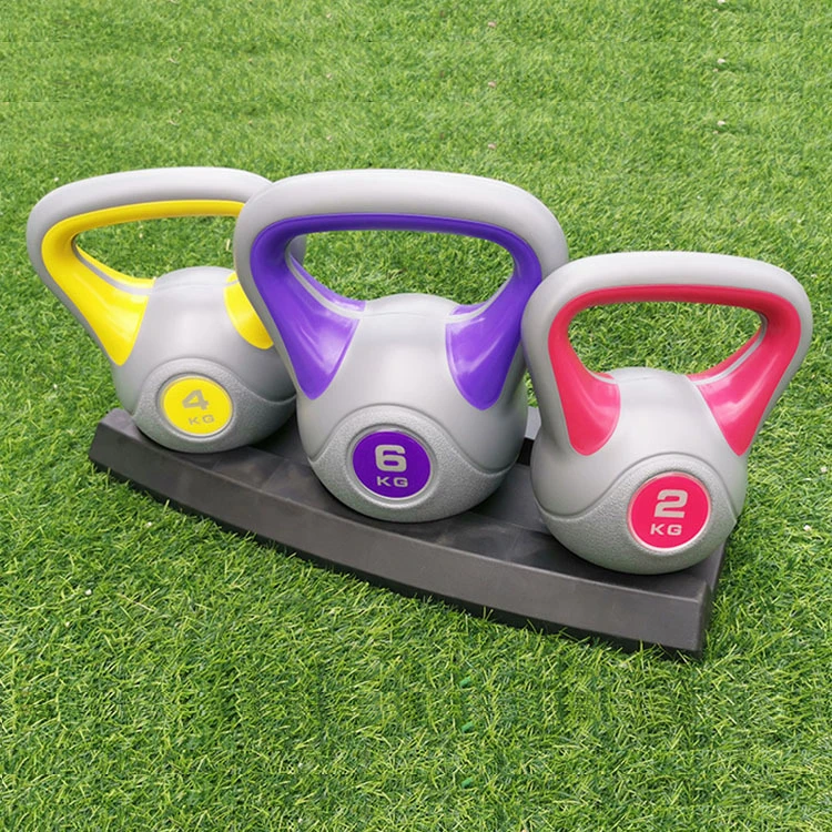 Hot Sale Free Weights Sports Equipment Colored Cement Kettlebell Gym Equipment Kettlebell Set