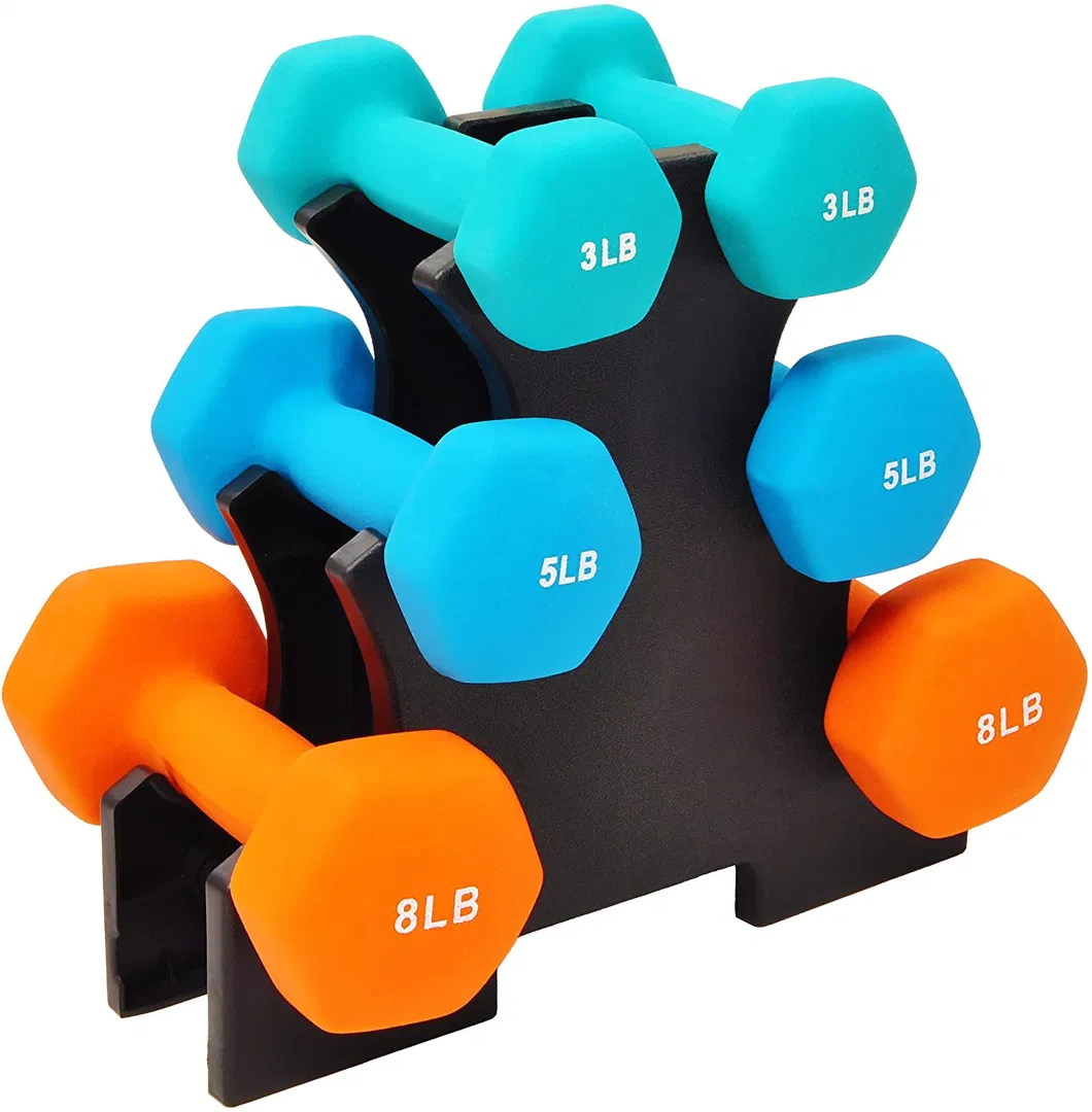 Weight Lifting Gym Equipment Cast Iron Vinyl Dipping Neoprene Coated Dumbbell Hand Weights