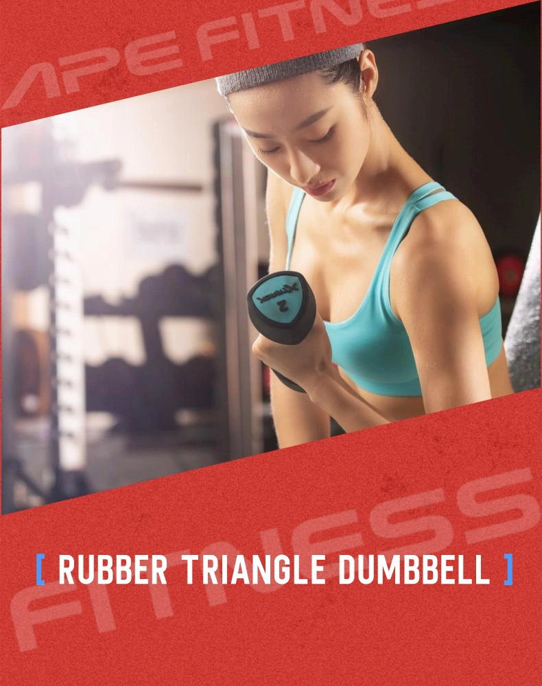 Ape Exercise Training Gym Equipment Rubber Coated Dumbbell