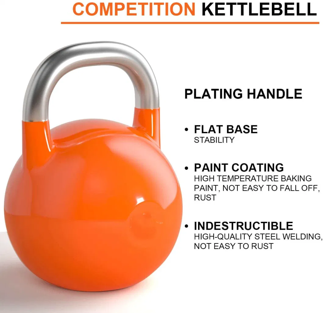 Wholesale Fitness Gym Custom Logo Competition Cast Iron Powder Coated Kettlebell