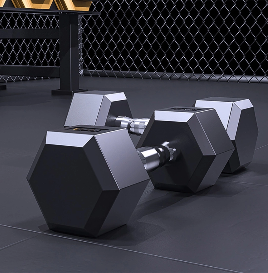 Factory Price Wholesale Gym Equipment Weight Dumbbells/Lb Hex Dumbbell Rubber Hexagonal Dumbbells