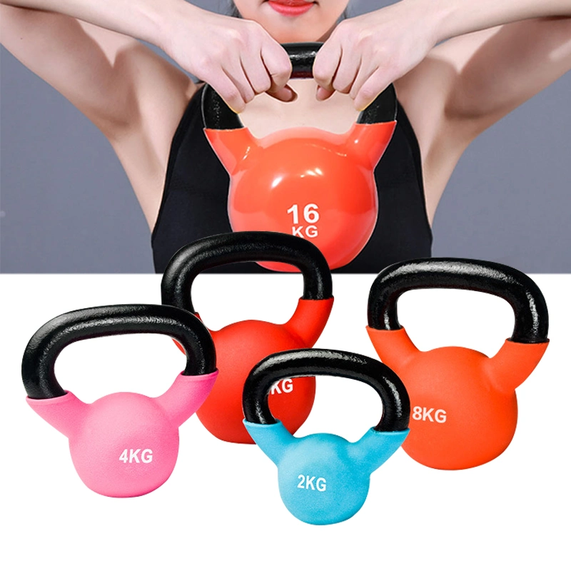 China Manufacture Wholesale Gym Fitness Vinyl Coated Kettlebells Color Vinyl Kettlebell