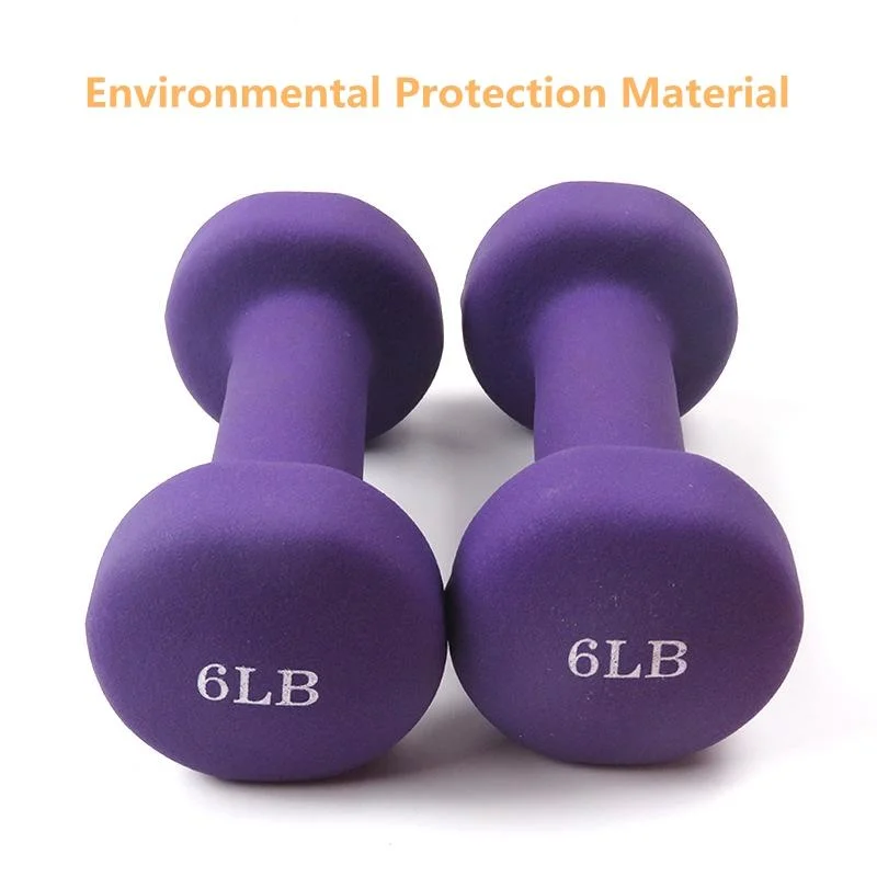 Rubber Dumbbell Sets Cheap Wholesale Home Colorful Dumbbells for Women Fitness Yoga 0.5kg 1kg 2 Kg 3kg Customized Logo