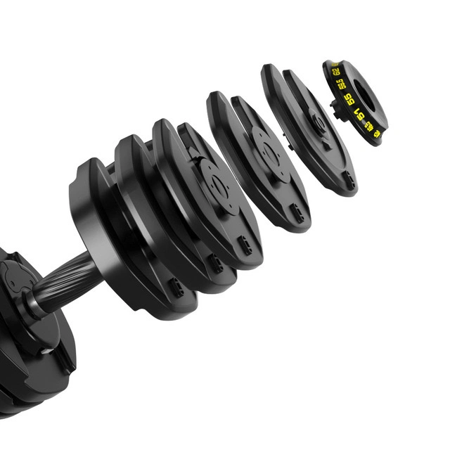 Yugland Gym Workout Cheap 35lbs Power Weights Adjustable Dumbbell Set 8 Buyers Rubber Round Dumbbell Exercise 5kg 7.5kg 10kg Dumbbells Home Gym Hex Dumbbell Set