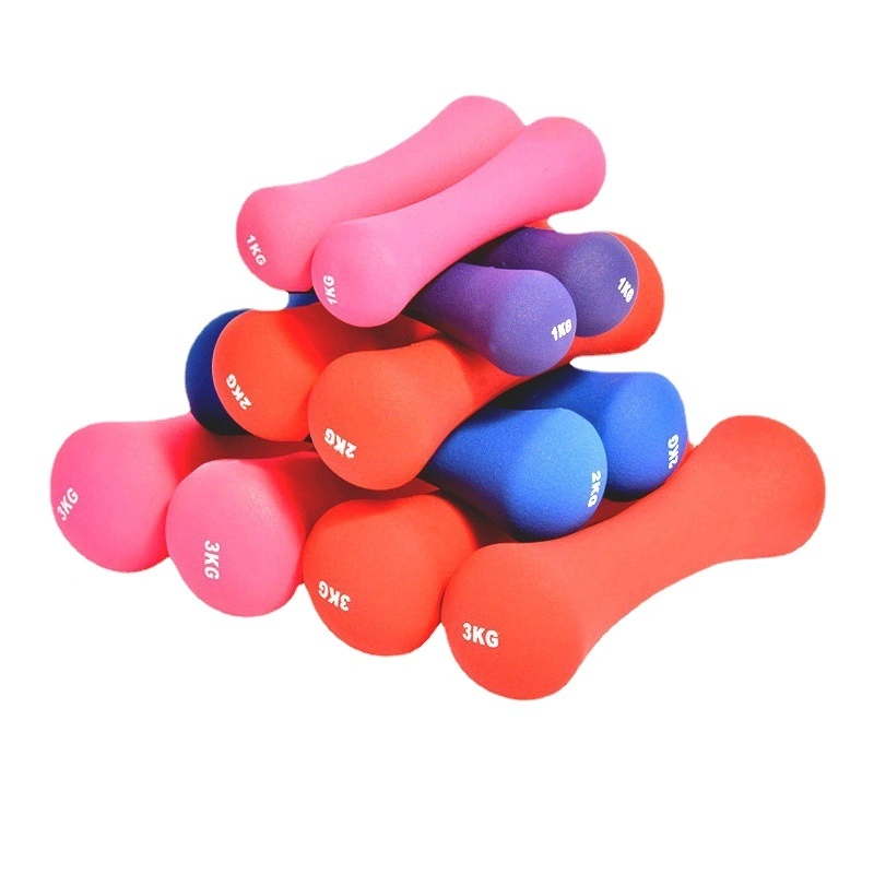 New Gym Goods Fitness Equipment Manufacture Women Body Building Weight Lifting Bone Shape Neoprene Dumbbell Gym Dumbbell