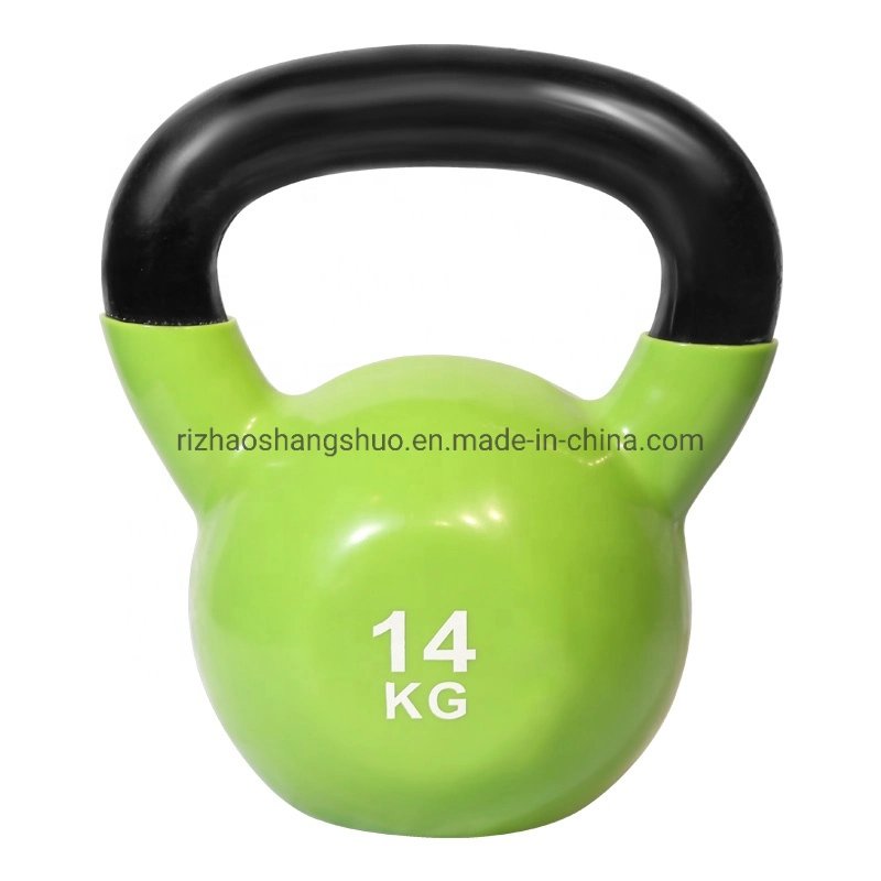 High Quality Factory Fitness Wholesale Custom Vinyl Coated Cast Iron Competition Kettlebell