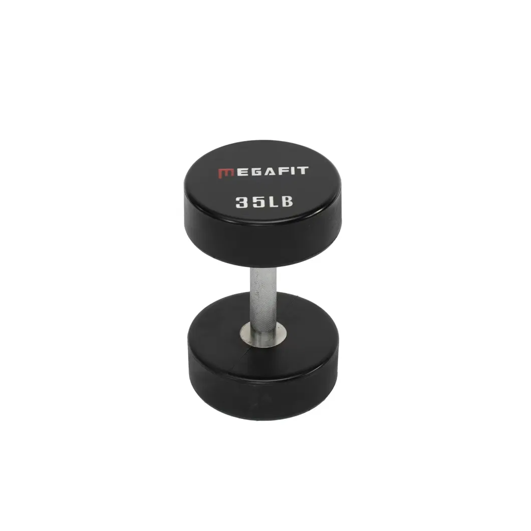 High Quality Custom Deluxe CPU Equipment Gym Fitness Urethane Round Head Dumbbell Pound System