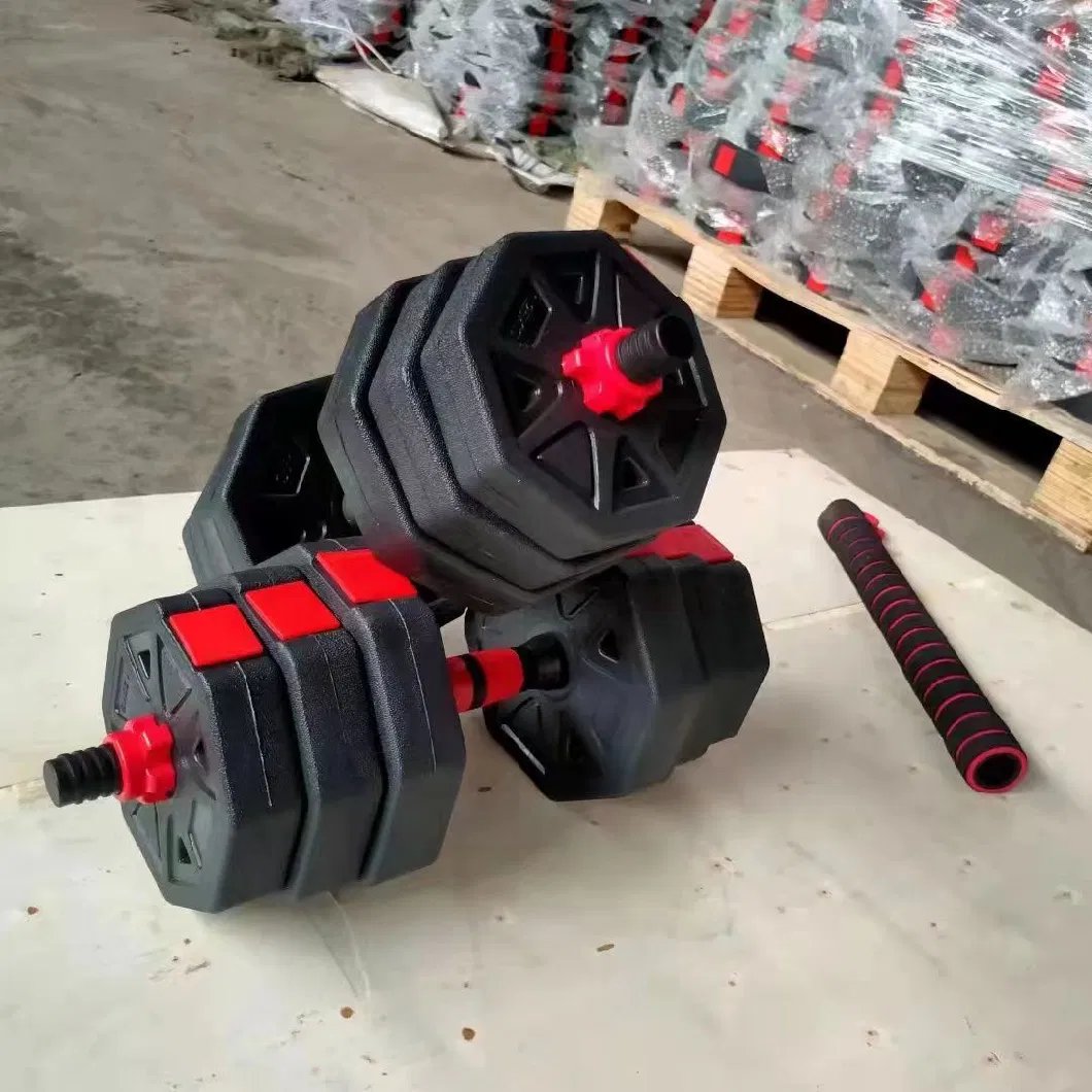 15kg Environment Friendly Adjustable Vinyl Coated Cement Dumbbell