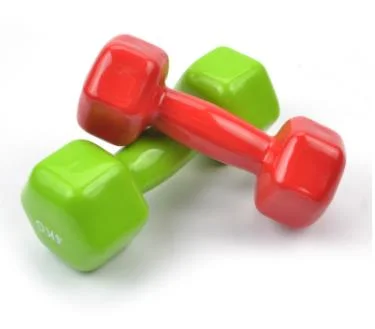 Wholesale Newest Fitness Equipment Hex Vinyl Dipped Dumbbell