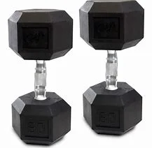 Gym Equipment Fixed Rubber Coated Hex Dumbbell Osf005 Free Weights