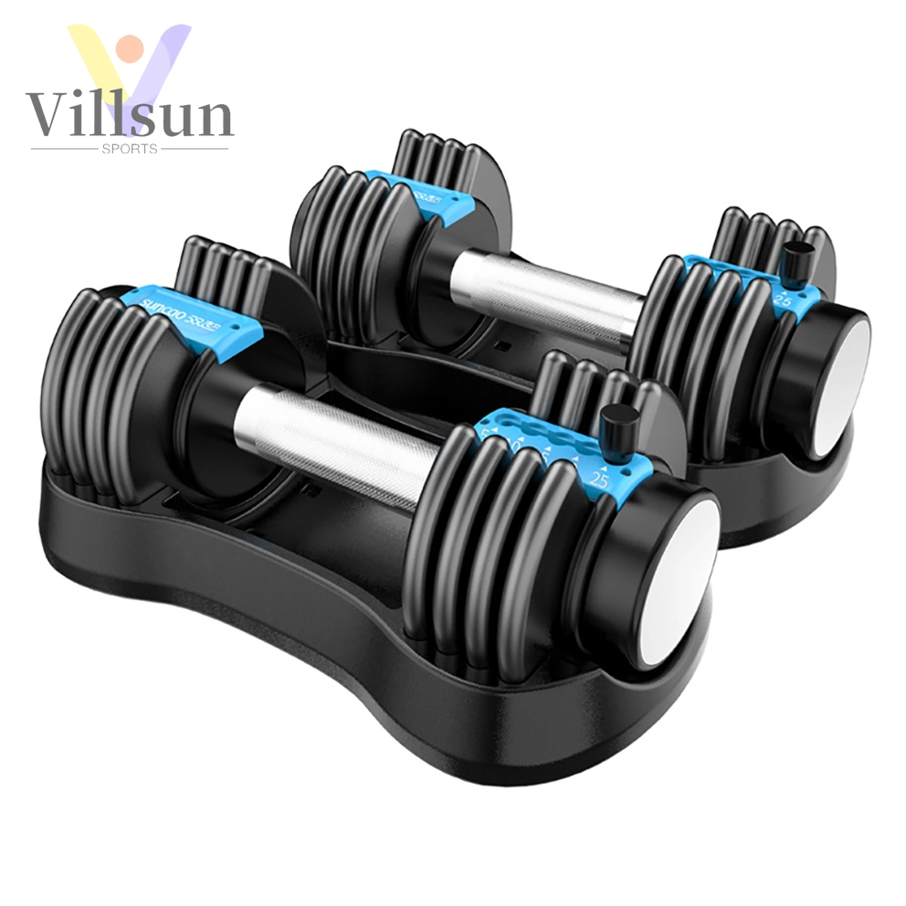 Workouts Adjustable Dumbbell 25lb for Multiweight Options with Anti-Slip Metal Handle