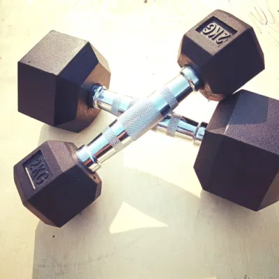 Schwarze sechseckige Hanteln aus Gummi Gym verwenden 10 kg 40kg 50kg Hex Hantel Set zum Verkauf