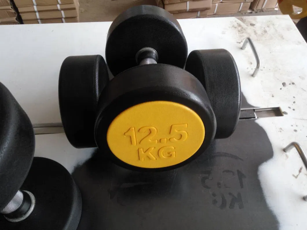 Dezhou Factory Gym Equipment Color Rubber Dumbbell Sets