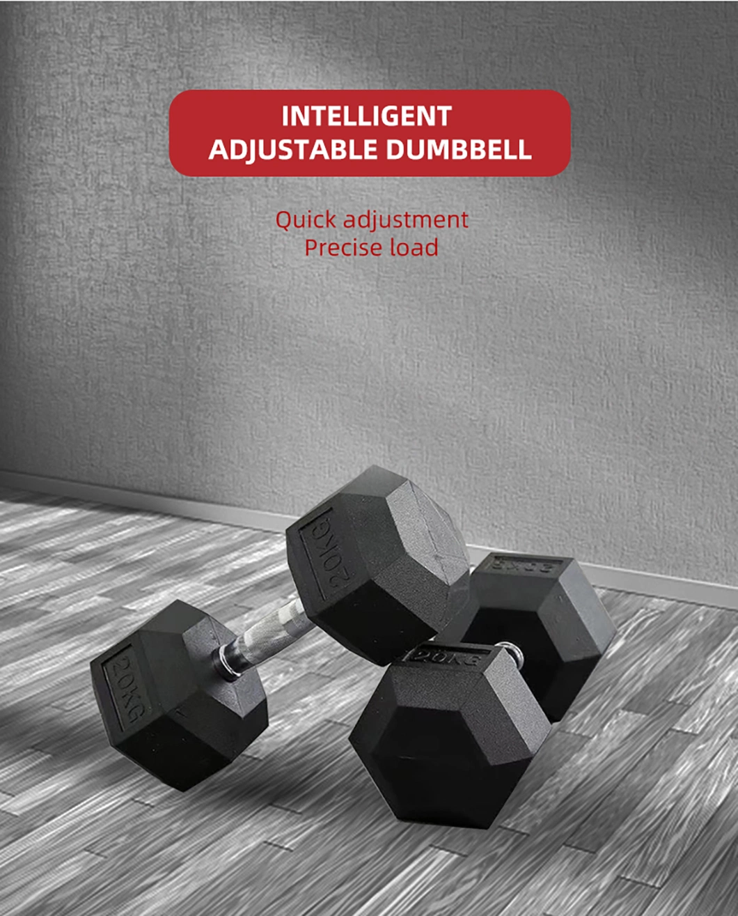 Factory Price Wholesale Gym Equipment Weight Dumbbells/Lb Hex Dumbbell Rubber Hexagonal Dumbbells