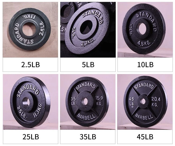 Wholes Hot Sale Gym Iron 50mm Power Pectoral Machine Barbell Strength Training Fitness Standard Plate Steel Magnetic Weight Plate Cast Iron 20kg Weight Plate