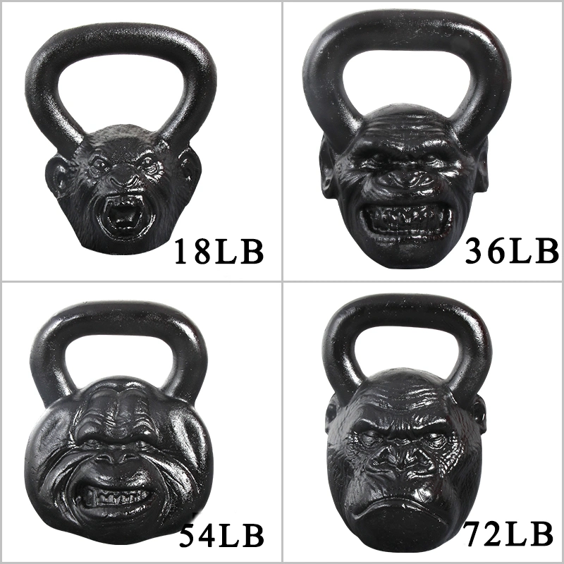 Hot Sales Commercial Gym Equipment Monkey Face Kettlebell Cast Iron Kettlebell for Home Training