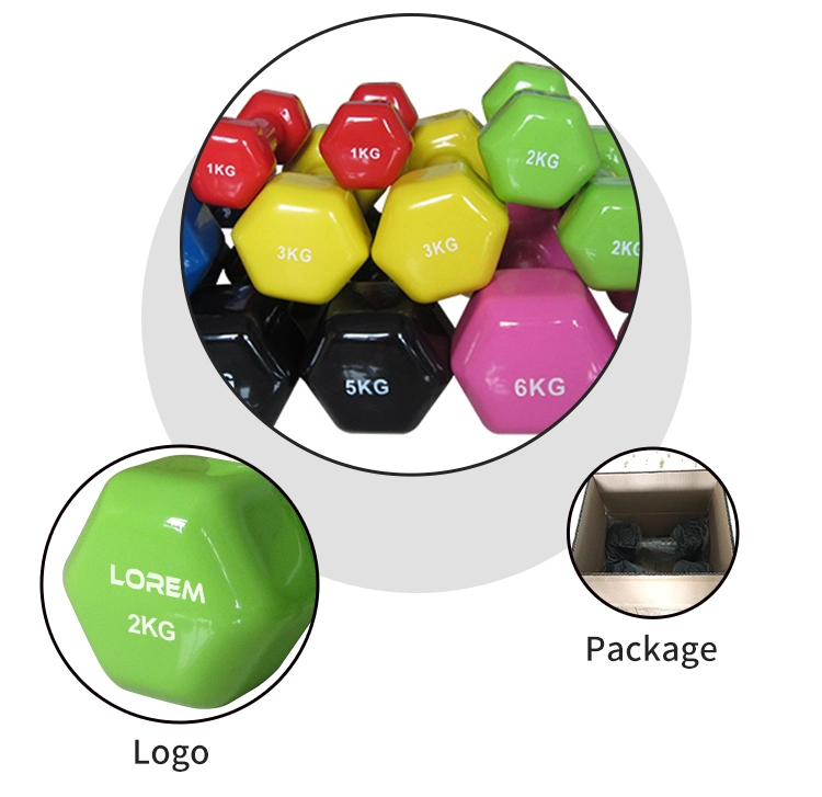 Yoga Fitness Dumbbell Vinyl Dumbbell Multi Color Neoprene Dumbbell