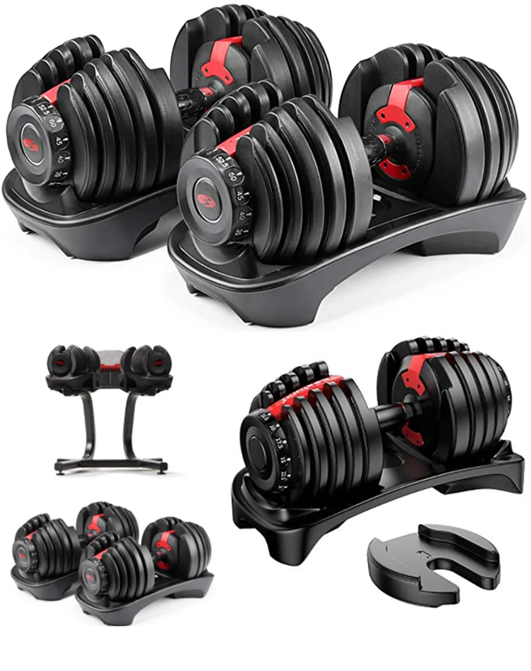 24kg Multiple Weight Gym Fitness Equipment Adjustable Dumbbell Set for Body Muscle Building