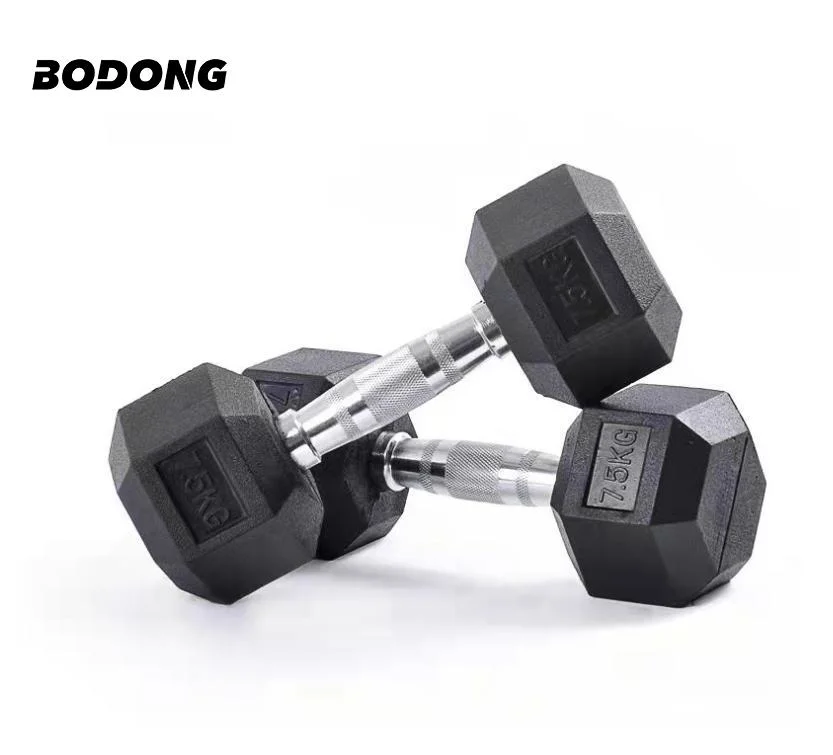 Wholesale Power Training Hex Weight Lifting Rubber Coated Power Training Sport Lifting Gym Dumbbell Set