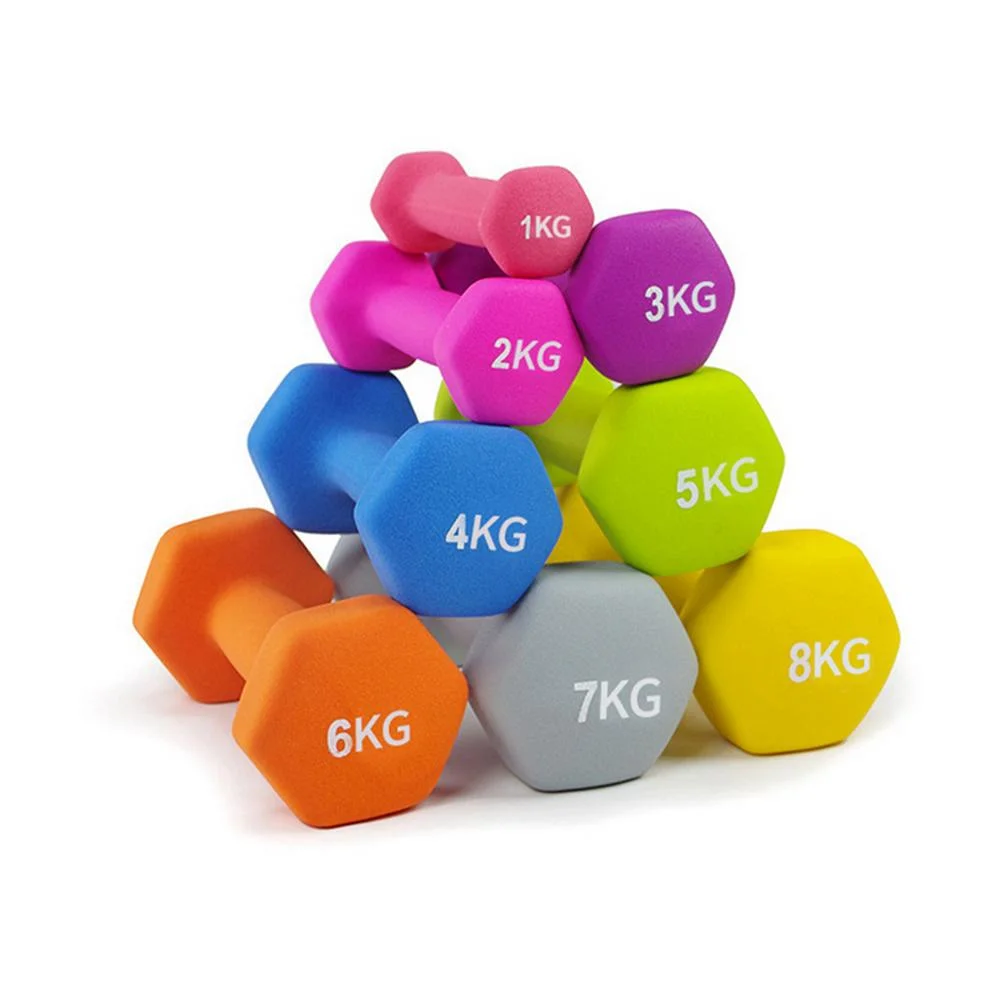 Fitness Building Wholesale Sport Dumbbell Women Colorful Hex Hand Weight Dumbbell Set