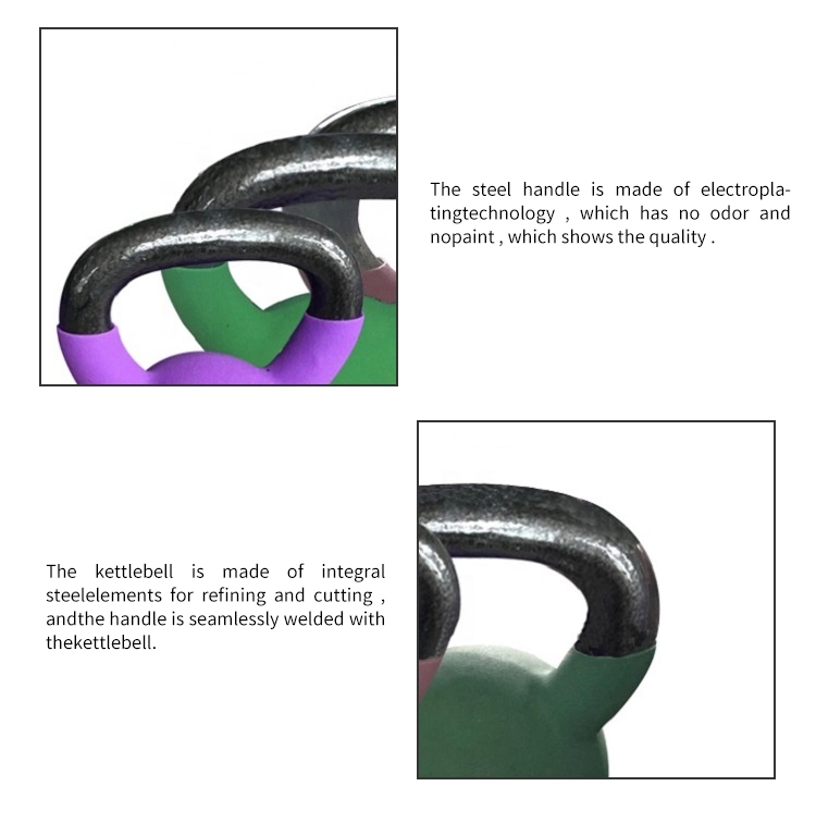 China Factory Wholesale Custom Logo Gym Fitness Color Neoprene Kettlebell Set