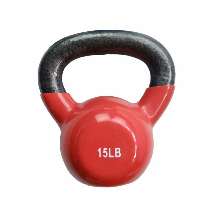 Colored Custom Logo Gym Lifting Cast Iron Vinyl Neoprene Dipping Coated Kettlebells