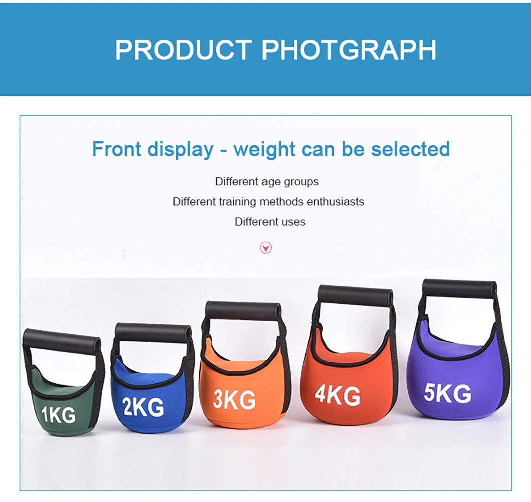Wholesale Home Gym Workouts Weightlifting Soft Neoprene Competition Adjustable Resistance Bands Soft Sand Bag Kettlebell
