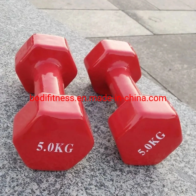 Customized Logo Colorful Dog Bone Vinyl Neoprene Dumbbell