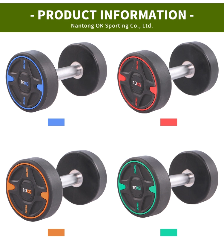 Commercial Gym Equipment Free Weights Lifting Dumb Urethane Dumbbell Polyurethane Dumbbells PU Set Coated TPU Dumbbels