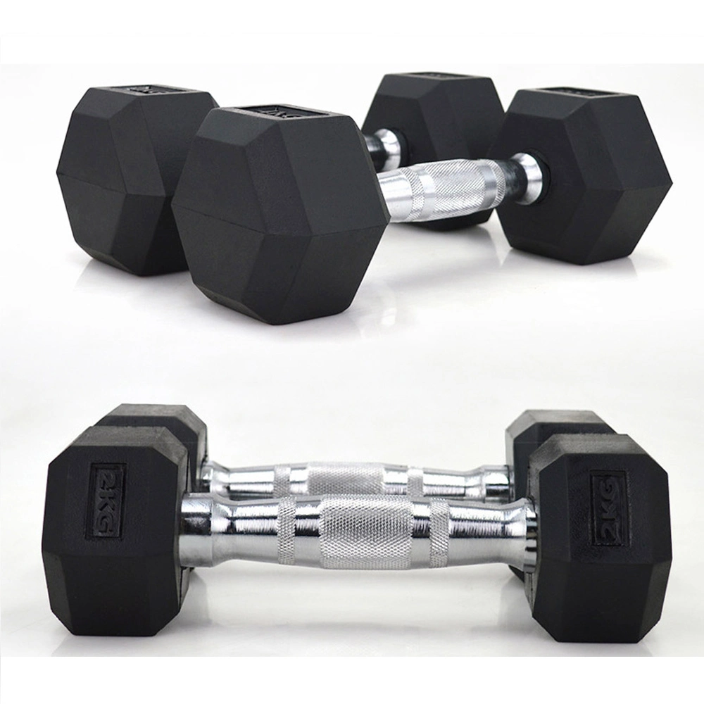 Home Fitness Equipment Rubber Hex Dumbbell