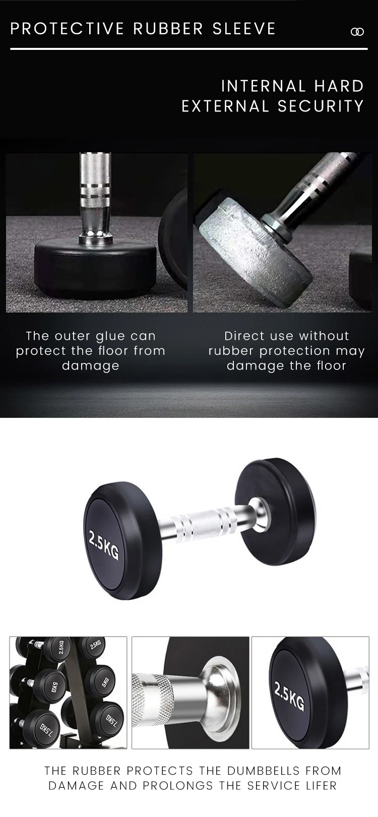 Cheap Price Fitness Equipment Home Gym Commercial Customizable Dumbbell
